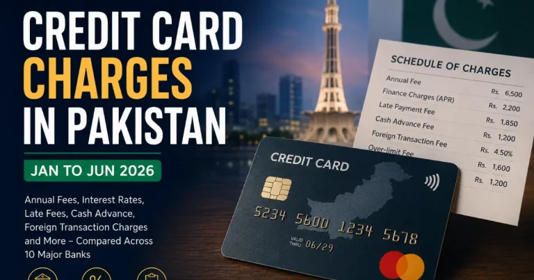 credit card charges in Pakistan